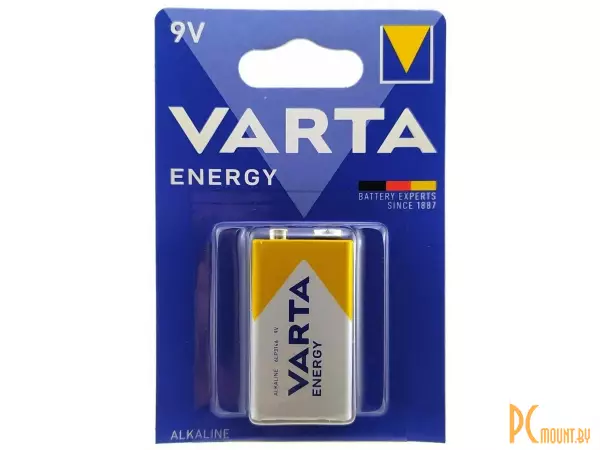 Батарейка 9V 6LR61 Varta ENERGY "Крона" Алкалайн блистер 1 шт.