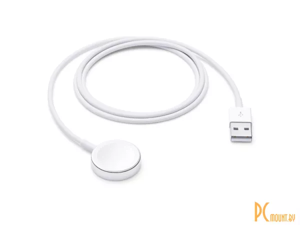 Магнитный зарядный кабель, 1м, белый, USB