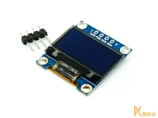 Arduino, Модуль с белым ЖКИ дисплеем 0.96" I2C IIC, 128X64 OLED
