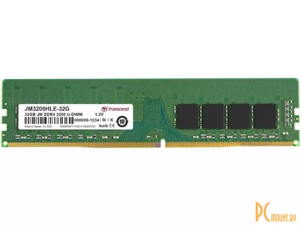 Память оперативная DDR4, 32GB, PC25600 (3200MHz), Transcend JM3200HLE-32G
