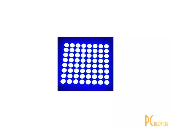 Светодиодная матрица 1088BB, 8x8, 3mm, синий, общий анод