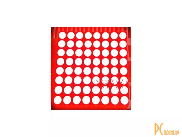 Светодиодная матрица 1588AS, 8x8, 3.75mm, красный, общий катод